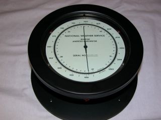 Belfort National Weather Service Aneroid Ships Barometer inches 