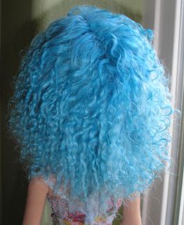 Blue Belle Turq Tibetan Mohair Wig for Ellowyne Wilde 6.75 head Size