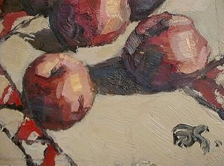 Oil Painting Bernard Grasset Impressionist Left Handed View Apples on 