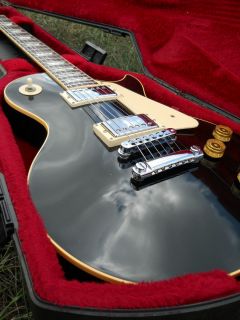 1980 Gibson Les Paul Standard, Black, Exc Cond, Original Chainsaw Case 