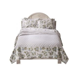 Simply Shabby Chic King Bedspread Blue Roses Flowers Floral Rachel 