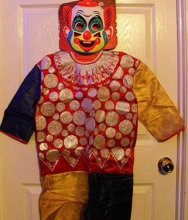 1960s Ben Cooper Vintage Halloween Costume Clown Like Collegeville 
