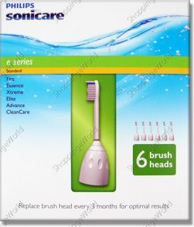 SONICARE e SERIES Standard ~ 6 Pack Replacement Brush Heads 