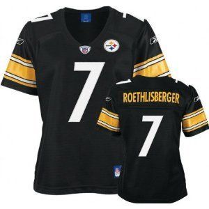 Ben Roethlisberger Steelers Womens Black Premier Reebok Jersey Small 