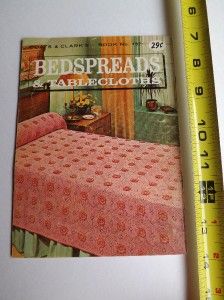Coats Clark Tablecloths Bedspreads Pattern Knit Crochet Craft Book No 