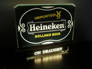 Rare Heineken Imported Holland Beer On Draught Light Lighted Sign