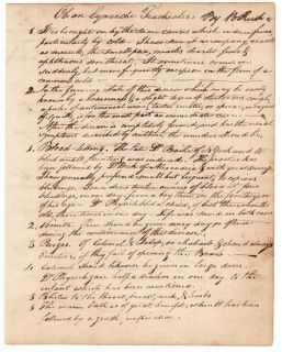 1790s Dr Benjamin Rush Medical Manuscript Document
