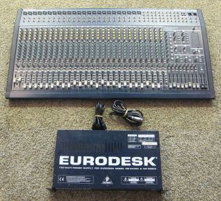 Used* Behringer MX3282A Eurodesk Mixer 32 Channel W/ Power Supply 
