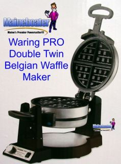 New WARING PRO Double Twin Belgian Waffle Maker Iron (Sunday Brunch 