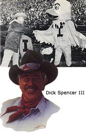 Early 50s Dick Spencer Framed Iowa Hawkeyes Herky Football Athletic 