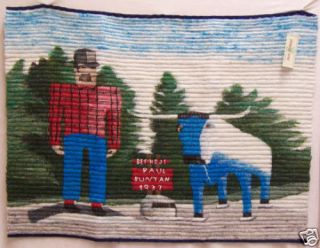 RARE Paul Bunyan Babe Woven Tapestry 1 of 10 Bemidji MN