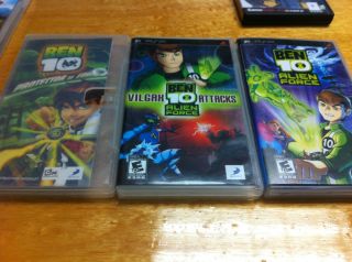 Lot of 3 Sony PSP Games Ben 10 Protector of Earch Vilgax Attacks Alien 