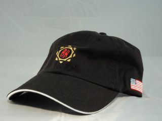 Ben Hogan Golf Hat Size Adjustable Black Gold Red US Flag Unstructured 