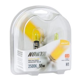Nokya Hyper Yellow Pro Halogen Headlight Bulbs H1 55W 2500K Stage 1 