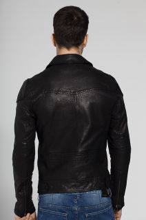 Ben Sherman Leather Biker Jacket Coat Punk Skin Mod Retro Designer 