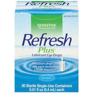 Refresh Plus Sensitive Lubricant Eye Drops   30 Single Use Containers 