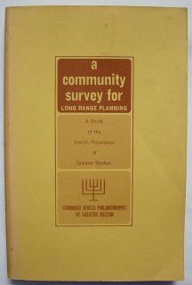 Community Survey for Long Range Planning Jewish 1967