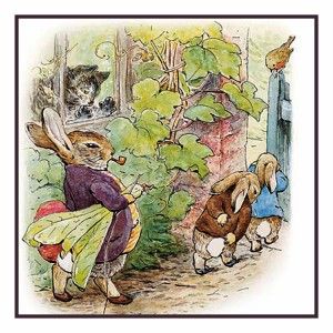 Beatrix Potter Peter Mr Rabbit in Garden Counted Cross Stitch Chart 