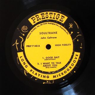 John Coltrane Soultrane LP Prestige PRLP 7142 Original US 1958 DG RVG 