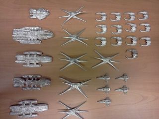 Studio Bergstrom Battlestar Galactica miniature ships for Full Thrust 
