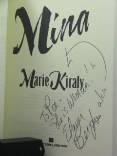 1st HB Signed by Author Mina by Elaine Bergstrom Writing as Marie 