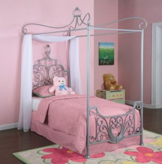 Twin Canopy Bedroom Youth Princess Rebecca Bed Set