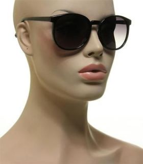   Womens Mens Sunglasses Large Round Retro Fashion Style Black Frame