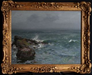 WILLIAM BRADLEY LAMMOND RSA 1857 1924 SCOTTISH ART SEASCAPE MARINE OIL 