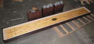 Berner Billiards Shuffleboard Table 14 ft Brown