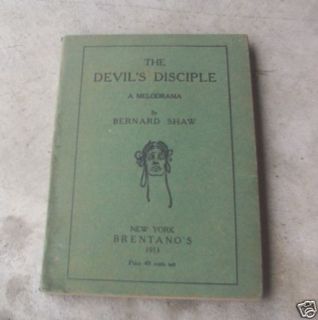 1913 Book Devils Disciple by Bernard Shaw