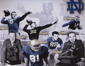   Dame Heisman Collage Photo Lattner Hart Hornung Bertelli Brown Huarte