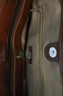 Giani Bernini Brown Leather Organizational Tote Handbag Large BHFO 