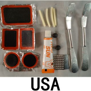Bicycle Bike Tire Tyre Repair Kit Tools Patch Rubber USA Seller Fast 