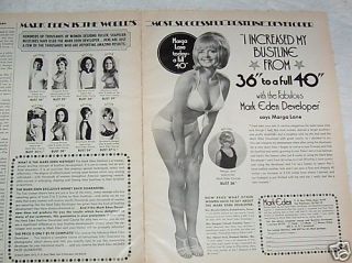 1971 old ad   Mark Eden Bustline Developer bust sexy girl MARGA LANE 