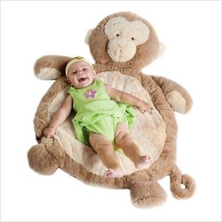 Bestever New Baby Monkey Mat Rug Plush Toy Cushion Gif