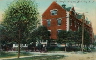 Old Postcard St Marys Hospital Jamaica Long Island New York