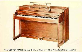 Advertising, Piano, Lester Betsy Ross Spinet, Model 46 in Walnut