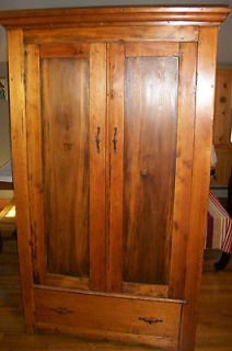   Country Antique Colonial Armoire Wardrobe Federal Furniture @1785