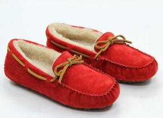 ugg moccasin shoes red premium australian sheepskin