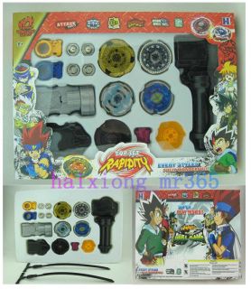 Beyblade Metal Fusion Rotate Rip Cord Launcher Beyblades Battle Toy 