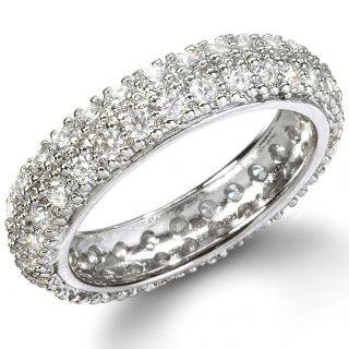925 Sterling Silver CZ Anniversary Eternity Ring or Wedding Band