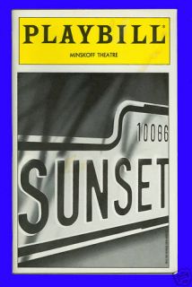 Playbill   Sunset Boulevard   w/ Betty Buckley, Alice R