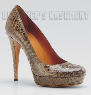   40.5 Python snakeskin Smog BETTY Platform shoes NIB Authentic $875