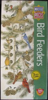 New in Box 500 Piece Bird Feeders Puzzle Made in USA by Master Pieces 