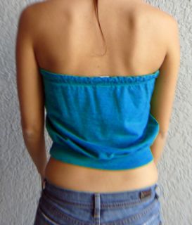 Camp Beverly Hills Logo Womens Tube Top Blue Large L
