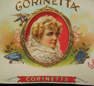 Antique Cigar Label Sample Set Corinetta Bickel Bride