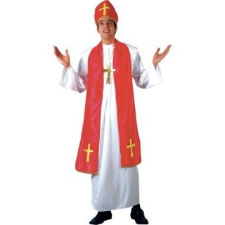 Holy Father Cardinal Pope Bishop Male Man Fancy Dress Costume Outfit 