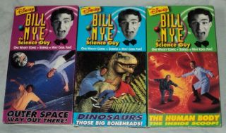 Bill Nye Science Guy Dinosaur Space Body Disney VHS Lot