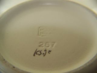 Vintage Poole Pottery Vase England 5 5 8H Flowers Imprinted Signed KS 