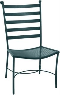 Wrought Iron Restaurant Chair with Ladder Back for Outside Use New 